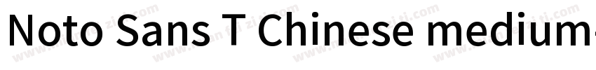 Noto Sans T Chinese medium字体转换